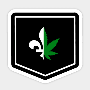 Fleur de lys Quebec weed pochette Sticker